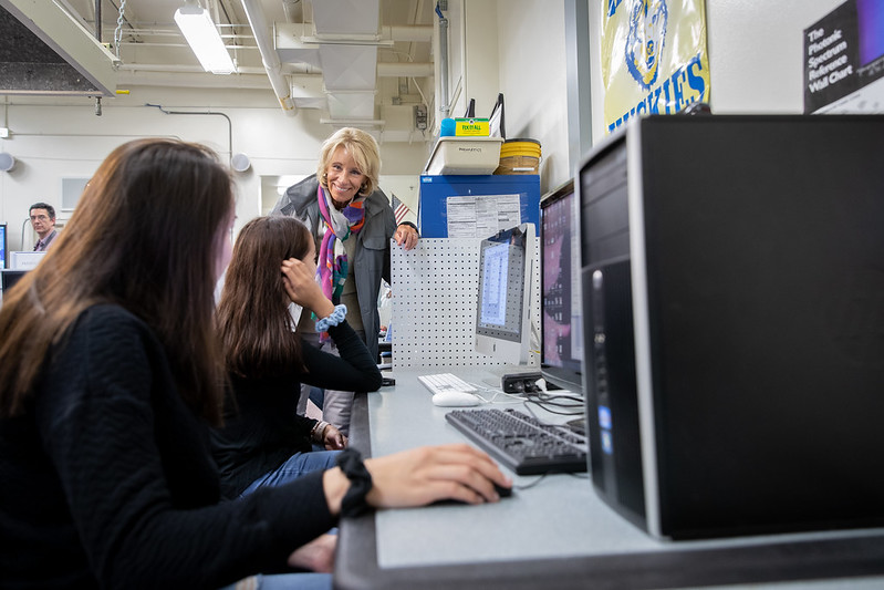 Betsy DeVos at the Star of the Northwest Magnet School in Kotzebue, AK