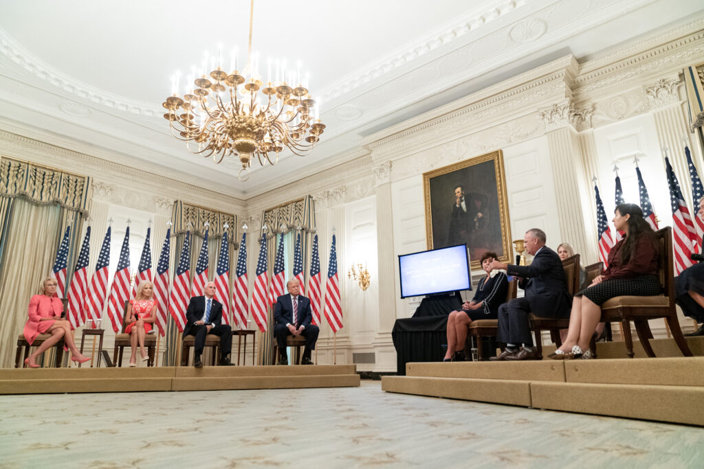 Betsy DeVos discusses school choice and Education Freedom Scholarships at the White House.