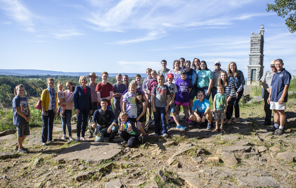 Betsy DeVos with homeschool families in Gettysburg, PA.